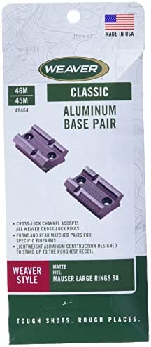 WEAVER Top Mount Matte Black Base Pair - Mauser 98