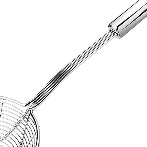 Artyea Skimmer, Stainless Steel Spider Strainer, Ladle for Pasta, Spaghetti, Noodles and Frying in Kitchen – 6 Inches Bowl, 16.4 x 1.2 x 0.6 inches, silver