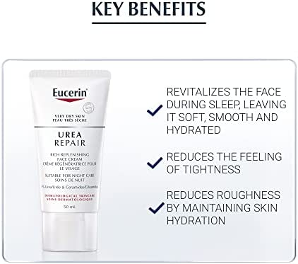 Eucerin Dry Skin Replenishing Face Cream Night 5% Urea With Lactate 50Ml
