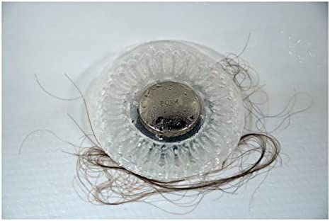 Hairbine Hair Drain Catcher - for Tub and Shower Pop-up Stopper drains, Pet Hair & Debris Trap/Stopper for Bathrooms - Drain Cover & Protector - Fight Clogs & Buildup - Patent Pending