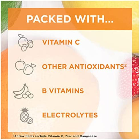 Emergen-C 1000mg Vitamin C Powder, With Antioxidants, B Vitamins And Electrolytes, Vitamin C Supplements For Immune Support, Caffeine Free Drink, Cranberry Pomegranate Flavor - 30 Count/1 Month