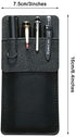 4 Packs Pocket Protector, Leather Pen Pouch Holder Organizer for Lab Coats/shirts/pen Note, Handmade Pencil Pocket Holder for School Office Hospital Supplies (Black)