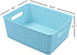 Rinboat Medium Colored Plastic Storage Baskets, 4 Packs