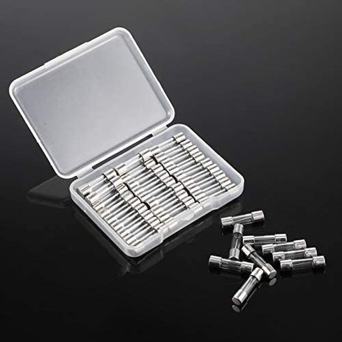 40 Pieces Replacement Fuses for Christmas Lights C9, C7 and G40 Fast-Blow Glass Fuse 5 Amp 110/ 125V TS-C7 Glass Fuses Fast Acting Cartridge Fuse Quick Blow Glass Tube Fuse 0.2 x 0.78 Inch (5 x 20 mm)