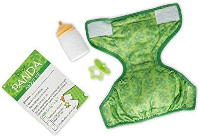 Melissa & Doug 11-Inch Baby Panda Plush Stuffed Animal with Pacifier, Diaper, Baby Bottle