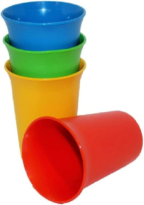 Vintage Set of 4 Tupperware 7 Ounce Bell Tumblers Blue Yellow Green Red