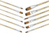 Jerry Q Art 24 Pcs Artist Paint Brush Set with Free Carry Pouch for Watercolor, Acrylic, Oil and All Media, Suitable for Canvas, Paper, Ceramic, Golden Nylon Hair, Wood Handles JQ-B24