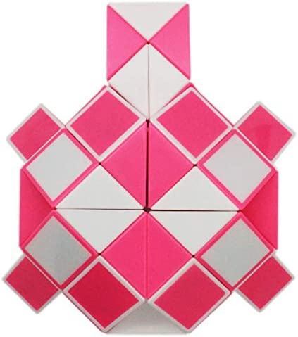 Mipartebo Magic Snake Cube Twist Puzzle 72 Wedges Large Size Twist Fidget Snake Toys Gift Party Favors for Kids Adults Teens Pink