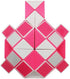 Mipartebo Magic Snake Cube Twist Puzzle 72 Wedges Large Size Twist Fidget Snake Toys Gift Party Favors for Kids Adults Teens Pink