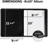 Dunwell 8x10 Photo Album Book - (Black), Art Portfolio Binder for 8 x 10 Pictures, 24 Pocket Display 48 Pages, 10x8 Sheet Protector Folder for Kids Artwork, Autograph, and Prints
