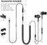 Avantree Long Cord Earbuds for TV & PC, 18ft / 5.5m Extension Cable Earphones with Mic & Extra Long Spring Coil Wire, Metal Stereo in-Ear Wired Bass Headphones for 3.5mm Audio Output Devices - HF027