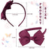 7Rainbows Cute Burgundy Bow Headband for Girls Toddlers.