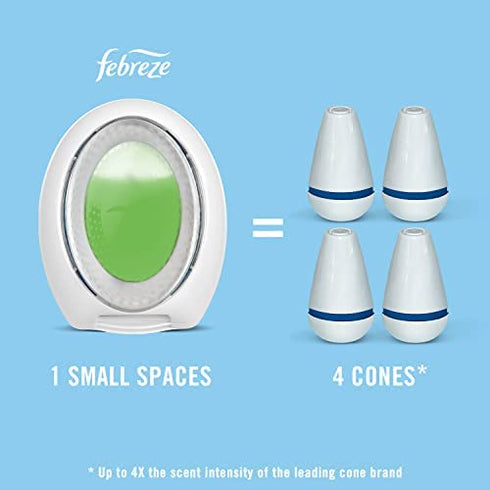 Febreze Small Spaces, Plug in Air Freshener Alternative for Home, Gain Original Scent, Odor Eliminator for Strong Odor (4 Count)