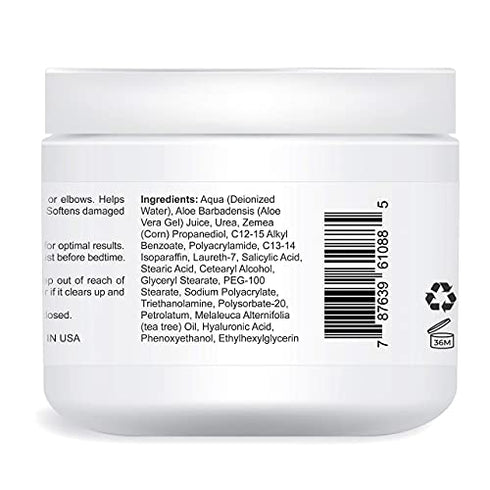 UREA LABS | 42% Urea Cream MAX w/ Aloe Vera & Tea Tree Oil, 4 Oz Highest Potency Foot Cream, Corn & Callus Remover. Moisturizes & Re-hydrates Rough, Cracked, Dead & Dry Skin on Feet, Elbows and Hands
