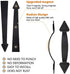 Decorative Premium Magnetic Garage Door Hardware Kit Carriage House Accents Faux 4 Hinges and 2 Handles Decor Kit for Metal Garage Door, Black
