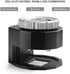 30X Illuminated Loupe Magnifier, Adjustable Focal Length Coin Magnifier with Light Double Optical Lens, Jewelers Magnifying Glass for Coins Textile Embroidery Stamps Currency
