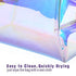 F-color Holographic Makeup Bag - Clear Makeup Bag for Women - Travel Clear Cosmetic Bag - Waterproof Large Clear Makeup Pouch with Zipper , Purple