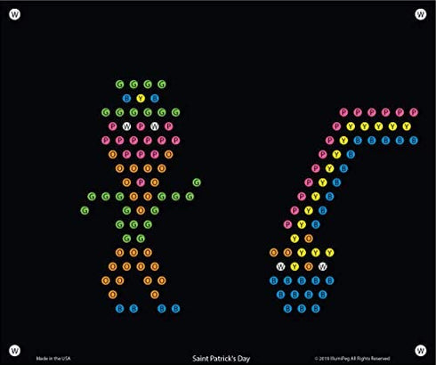IllumiPeg Holiday Refill templates for Basic Fun Lite Brite Ultimate Classic (10 Sheets, 7x8)