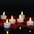 Wondise Halloween Tea Lights Battery Operated Flameless Flickering Candles with Timer, 12Pack Realistic 3D Wick Votive Candles Battery Included, for Dating Wedding Dinner Decoration