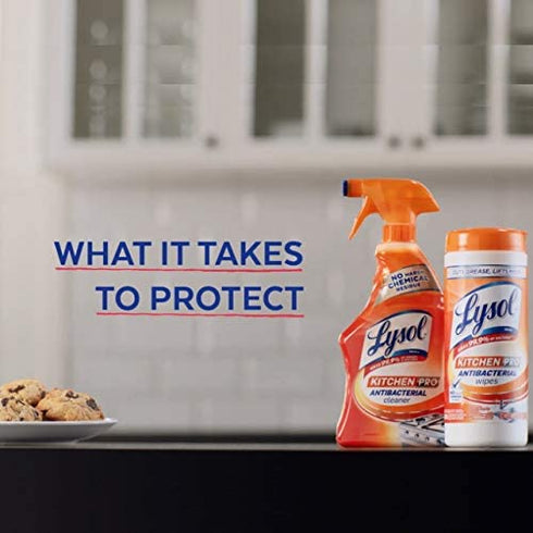 Lysol Kitchen Pro Antibacterial Cleaner Trigger, 22 Fl Oz (Pack of 2)