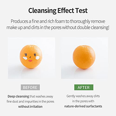BENTON Deep Green Tea Cleansing Foam 120g (4.23 oz.) - Pore Tightening & Purifying Facial Foam Cleanser for Oily and Sensitive Skin, Smooth Finish without Irritation