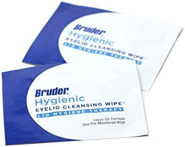 Bruder Hygienic Eyelid Cleansing Wipes | Rinse-Free Exfoliating Wipes Remove Excess Oil and Debris from Eyelids & Lashes | 30 Count Box