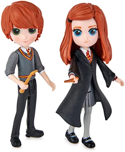 Wizarding World Harry Potter, Magical Minis Ron and Ginny Weasley Friendship Set with 2 Creatures, Kids Toys for Ages 5 and up
