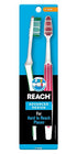 REACH Advanced Design Toothbrushes, Firm, 2-Count - Colors May Vary