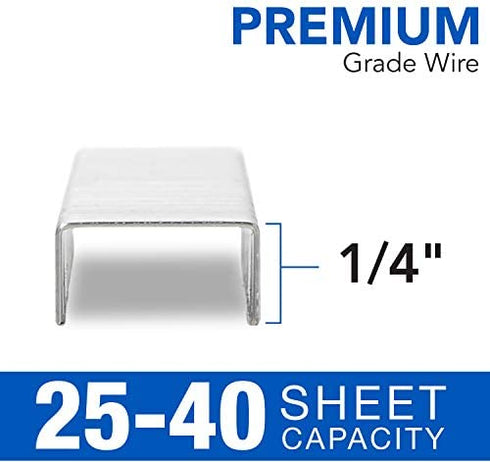 Swingline Staples, Optima, Premium, 1/4" Length, Jam Free Staples for Swingline Stapler Heavy Duty, Perfect for Home Office Supplies & Desktop, 40 Sheet Capacity, 210/Strip, 3750/Box, 1 Pack (35556)