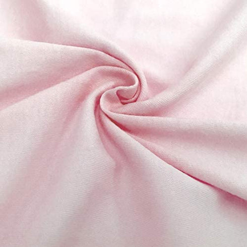 TL Care 100% Natural Cotton Jersey Knit 18 x 36 Cradle/Bassinet Sheet - Fitted, Pink, Soft Breathable, for Boys and Girls