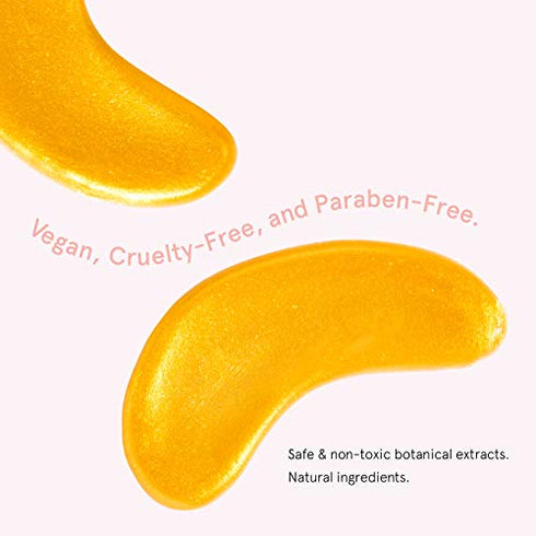 Under Eye Mask - (24 Pairs, Gold) Reduce Dark Circles, Puffy Eyes, Undereye Bags, Wrinkles - Gel Under Eye Patches, Vegan Cruelty-Free Self Care by grace and stella
