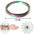 Flow Ring Spinner Ring Arm Toy - Magic Ring Game for Kids Arm Bracelet Kinetic Spiral Flow Ring Spring Toy - 3D Roll Rings Arm Slinky Metal Toy Stainless Ring - Infinity Loop Rainbow Kinetic Flow Ring
