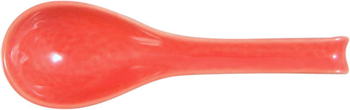 Japanese Red Ramen Soup Hook Spoons, Set of 4