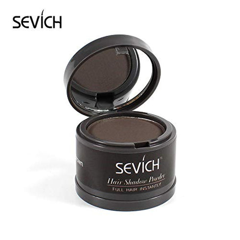 Instantly Hairline Shadow - SEVICH Hairline Powder, Quick Cover Grey Hair Root Concealer, Eyebrows & Beard Line, Hair Root Touch Up for Thinning Grey Hairline, Windproof&Sweatproof, Dark Brown