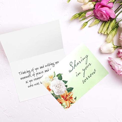 Sympathy Cards with Envelopes Assortment Box - 30pc Bulk Condolence Card Set - Heartfelt Sorry For Your Loss Bereavement Greeting Cards Boxed Pack