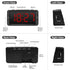 Digital Alarm Clock, LED Electronic Clocks with White&Red Colors Switching Alarm Clock for Heavy Sleepers Adults with 30-100dB Adjustable Volume and 0-100% Brightness ,USB Charger