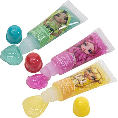 Townley Girl Rainbow High Cosmetic Beauty Kids Makeup Set Includes 5 Pcs Lip Gloss, 5 Pcs Nail Polish & Nail Stickers for Girls, Ages 6+ Perfect for Birthday Gifts, Parties, Sleepovers & Makeovers
