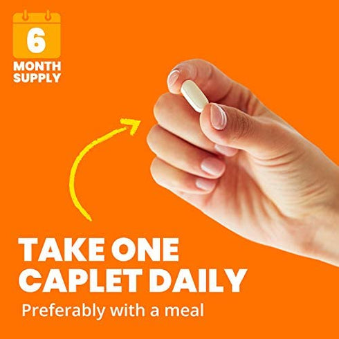 Sundown Magnesium Supplement, Non-GMO, Gluten-Free, Dairy-Free, Vegetarian, 500mg Coated Caplets, 180 Count, 6 Month Supply