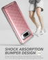Galaxy Note 8 Case, Clayco Argos Series Premium Hybrid Protective Wallet Case for Samsung Galaxy Note 8 (Built-in Credit Card/ID Card Slot) (Rosegold)