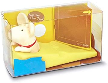 DomeStar Cute Mouse Stopper, Gray Mouse Door Stop Decorative Animal Doorstop Door Wedge