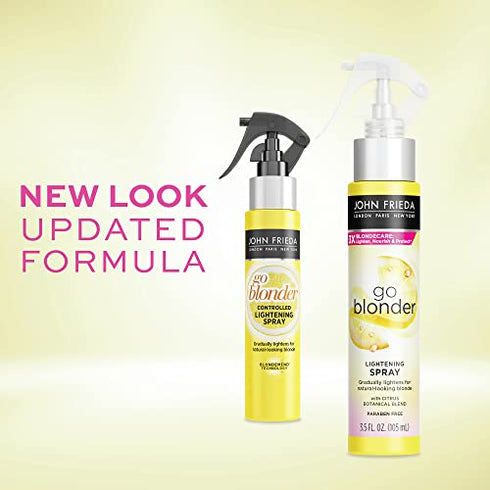 John Frieda Sheer Blonde Go Blonder Lightening Spray, Controlled Hair Lightener to Gradually Lighten Hair, with Citrus and Chamomile BlondMend Technology, 3.5 Ounce