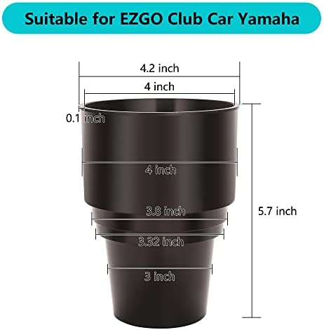 10L0L Universal Golf Cart Heater Propane Cup Holder for EZGO Club Car Yamaha, Material Upgrade Replacement Holder for 16.4 oz Portable Propane Heater Camping Gas Cylinder Black