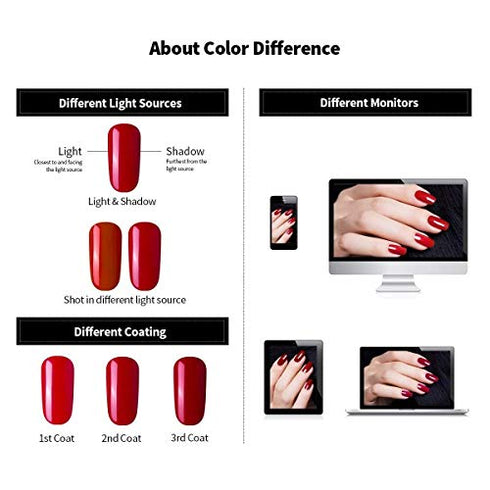 Vishine Gel Nail Polish Set 6 Colors - Stunning Glitter Collection Nail Art Gift Box, Soak Off UV LED Gel Polish Starter Kit