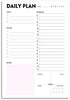 Daily Planner Notepad - A5 Calendar, Scheduler, Organizer with Priority, To Do List, Appointments, Notes, Meals and Water Intake Tracker, 50 Undated Tear-Off Sheets Planning Pad, 5.8"x8.25"