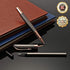 SHALORY Ballpoint and Rollerball Pen Set, Stylish Line Engraved Metal Pen Elegant Smooth Writing Gift Pen (2 Pens with 2 Extra Refills)
