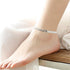 Bonlting Fashion Ankle Bracelet Women Sterling Silver Anklet Foot Jewelry Chain Beach
