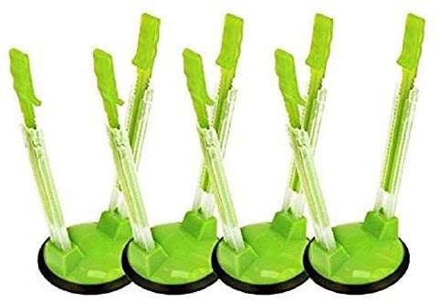 YUFF Baggy Sandwich Racks HolderFood Storage Bags Clip-Ideal Plastic Kitchen Gadget, No Hassle Cooking Solutions(4 Pack), 4pcs, Green