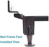 Home's Place Bed Frame Feet Replacements, Steel Stem Plastic Bed Frame Feet to Replace Wheels. Heavy Duty Bed Frame Glide Legs. Set of 4