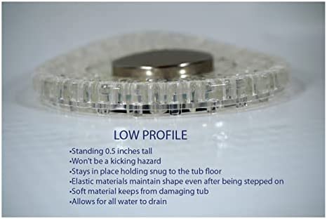 Hairbine Hair Drain Catcher - for Tub and Shower Pop-up Stopper drains, Pet Hair & Debris Trap/Stopper for Bathrooms - Drain Cover & Protector - Fight Clogs & Buildup - Patent Pending