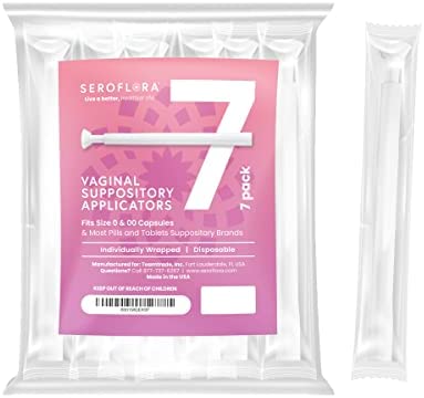 SEROVERA Seroflora Boric Acid Suppositories Applicators for Women, Individually Wrapped Pack of 7